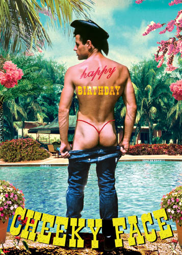 Happy Birthday Cheeky Face Greeting Card by Max Hernn